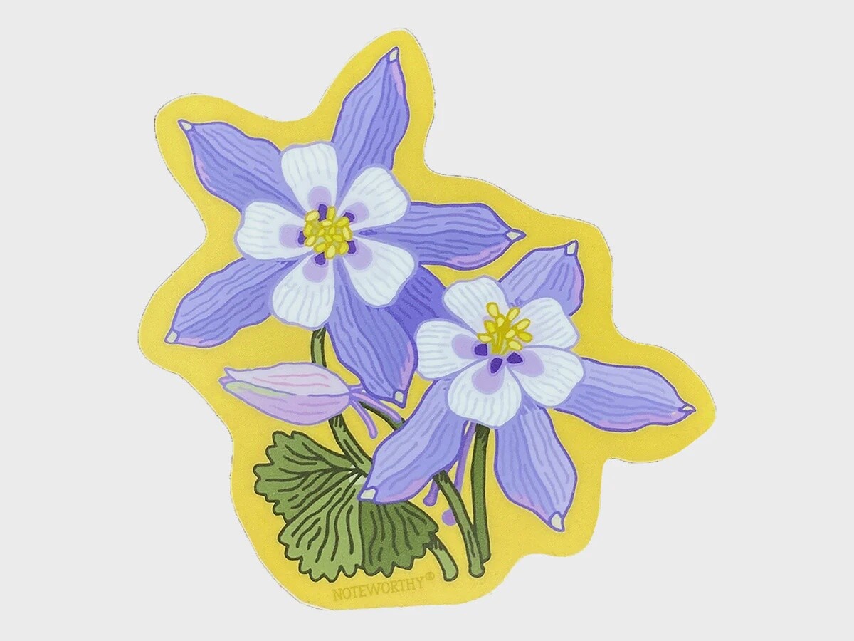 Blue Columbine Sticker