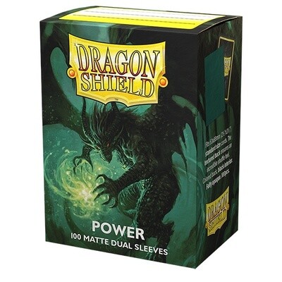 Dragon Shield Sleeves: Standard DUAL- Matte Green/Power (100)