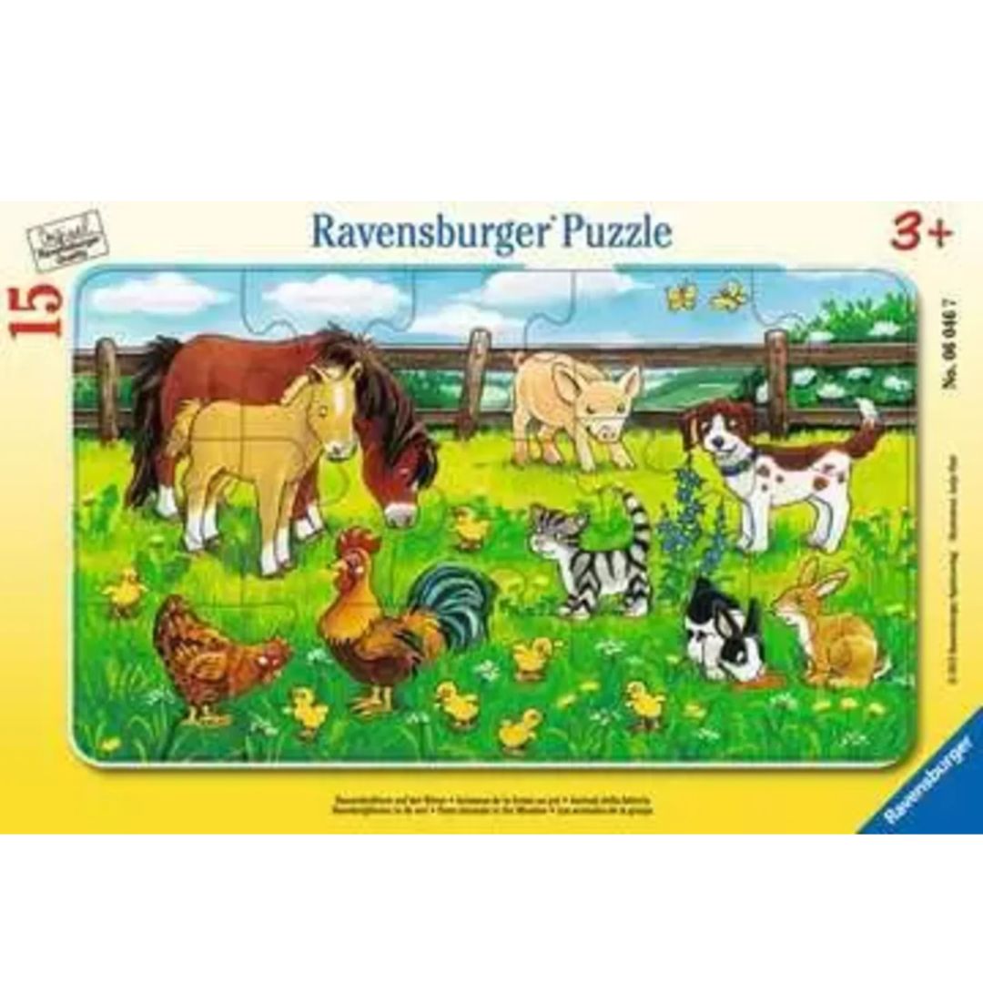 Farm Animals in the Meadow - 15 Pieces