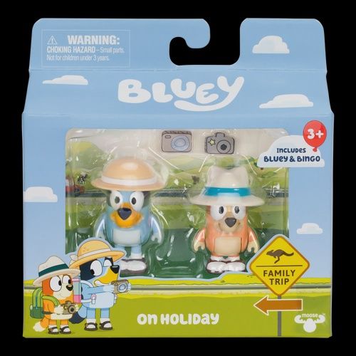 Bluey Figure 2-Pack: On Holiday