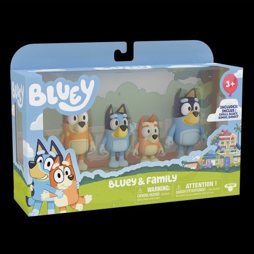 Bluey Figure 4-Pack: Bluey &amp; Family