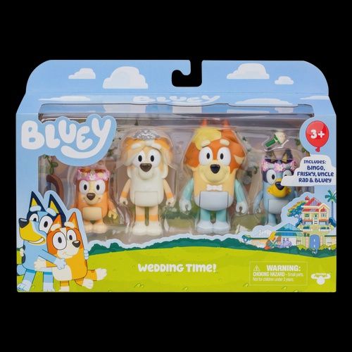 Bluey Figure 4-Pack: Wedding Time