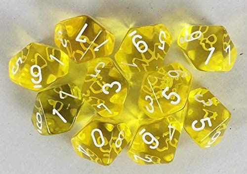 Die: D10 Yellow Translucent (10)