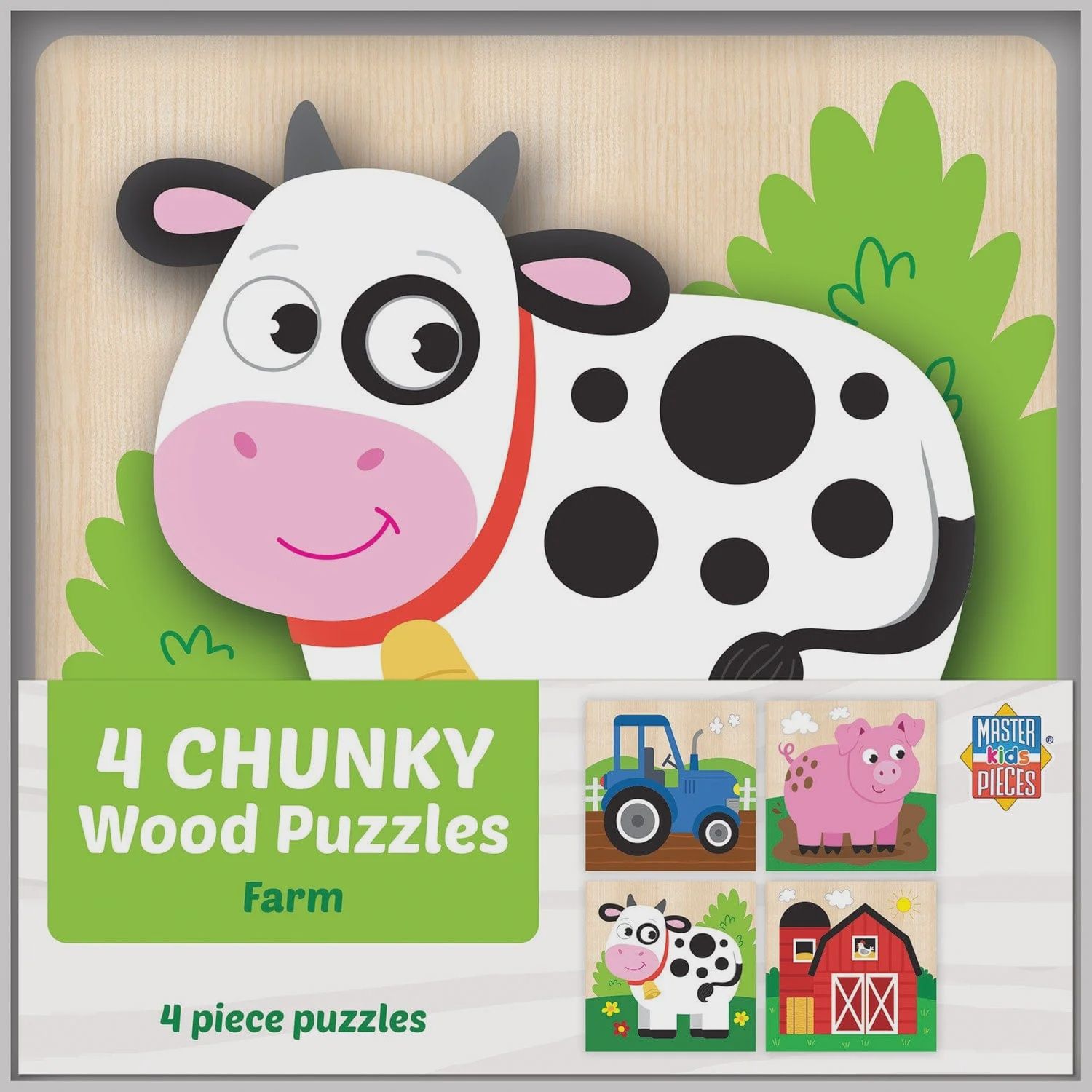 Farm Chunky Wood Puzzle - 4 Pack