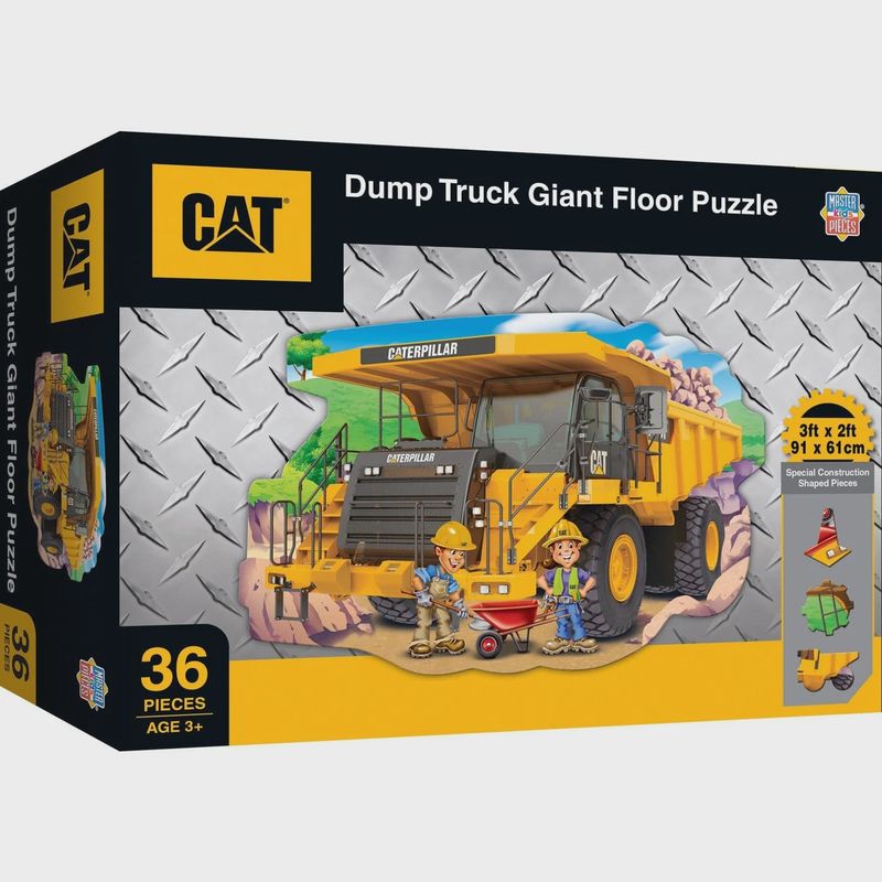 CAT Dump Truck Floor Puzzle - 36 Pieces