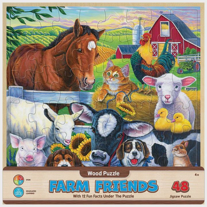 Farm Friends Wood Puzzle -  48 Pieces