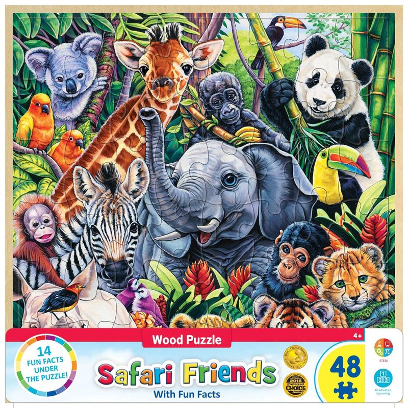 Safari Friends Wood Puzzle - 48 Pieces