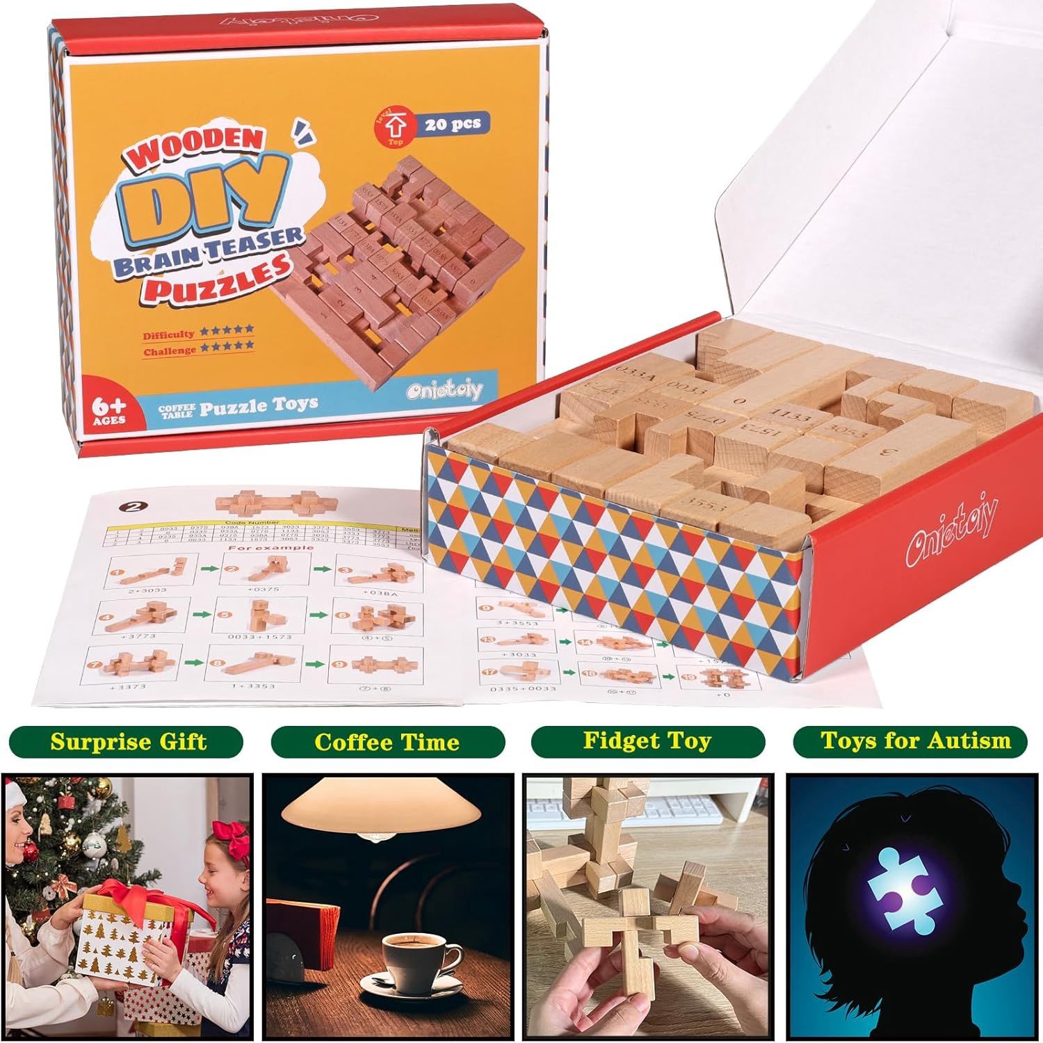 Wooden DIY Brain Teaser Puzzles