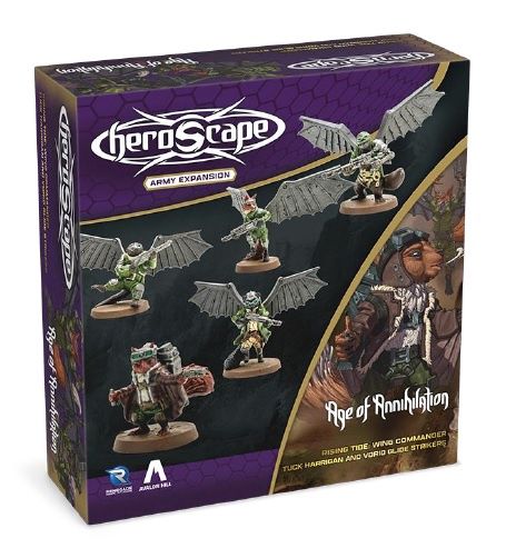 Heroscape Age of Annihilation: Rising Tide - Wing Commander Tuck Harrigan &amp; Vorid Glidestriker Army