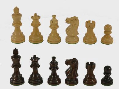 Chess Pieces - 3&quot; Anjan wood American Emperor Double Weighted