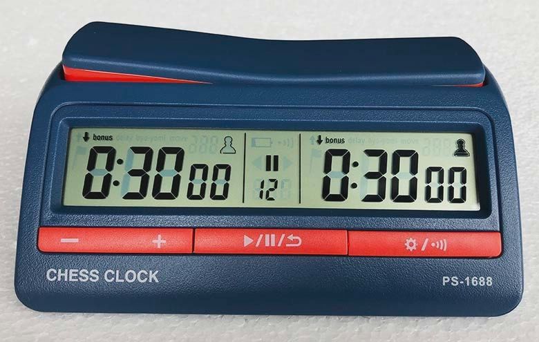 Chess Clock - 7.75&quot; Navy Blue Digital