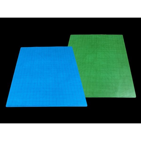 Battlemat: 1&quot; Square- Reversible Blue-Green (23.5&quot; x 26&quot;)