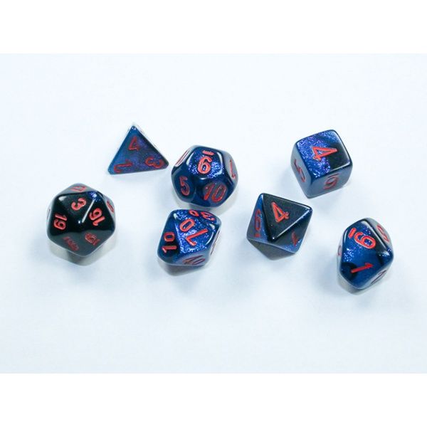 7-Die Set Mini Gemini: Black-Starlight/Red