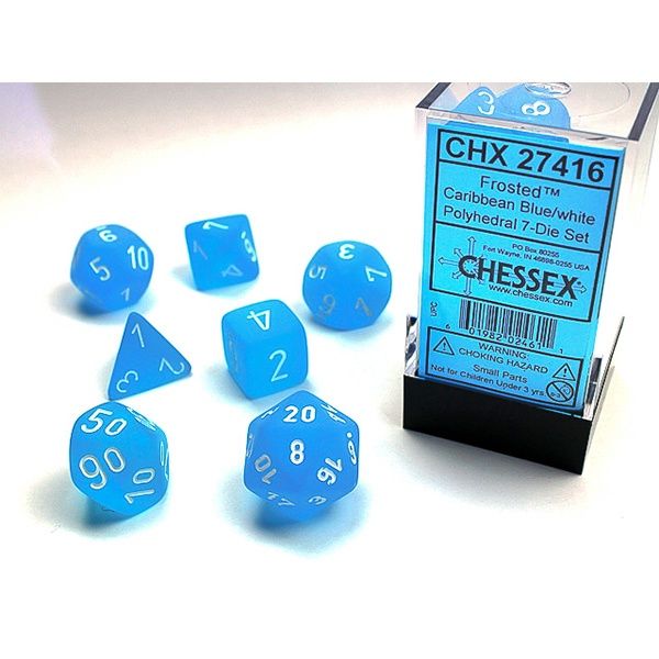 7-Die Set Frosted: Caribean Blue/White