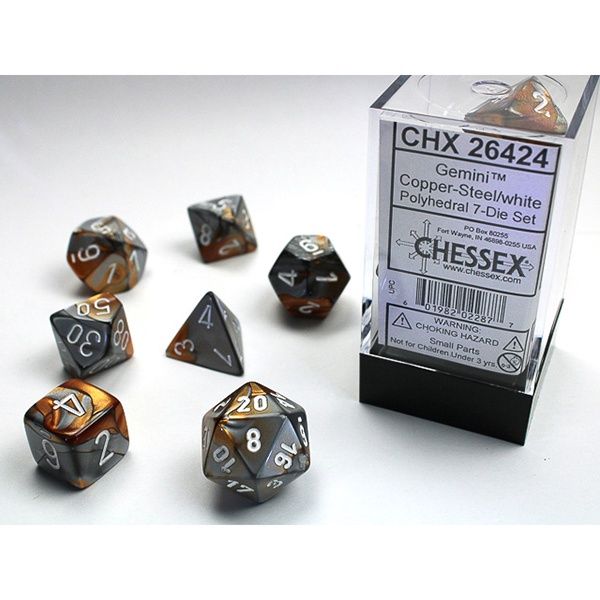 7-Die Set Gemini: Copper-Steel/White