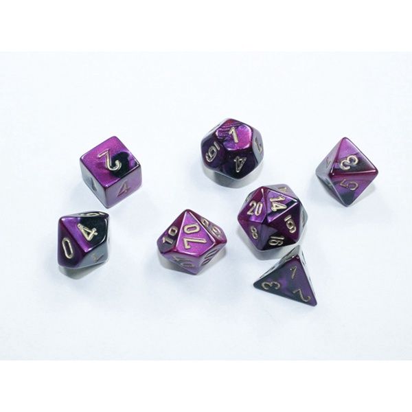 7-Die Set Mini Gemini: Black-Purple/Gold