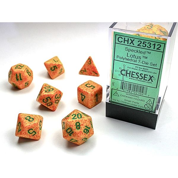 7-Die Set Speckled: Lotus