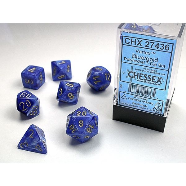 7-Die Set Vortex: Blue/Gold