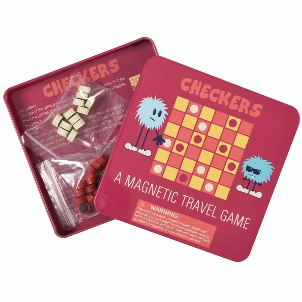 Checkers: Magnetic Travel Game