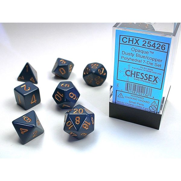 7-Die Set Opaque: Dusty Blue/Copper