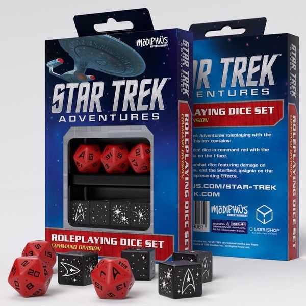 Star Trek Adventures RPG: Dice 7-Set Command Division Red