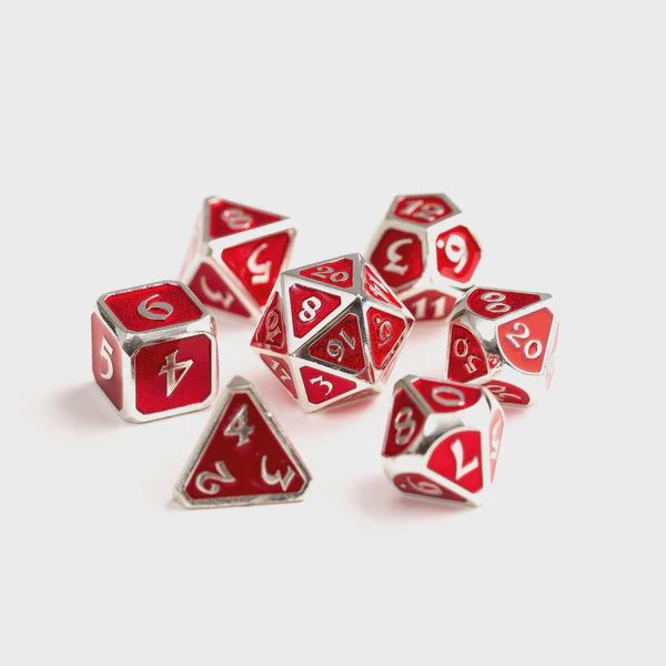 DIE: 7-Set Red &amp; White Metal