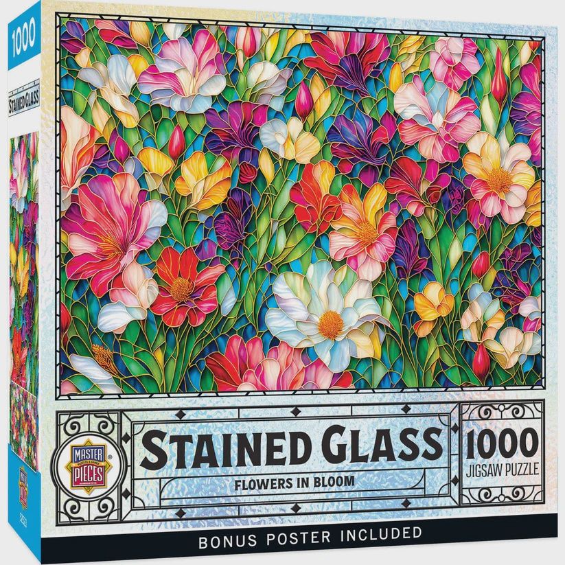 Stained Glass: Flowers in Bloom - 1000 Pieces