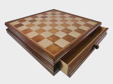 Chess Board: Walnut Maple Wood Chest