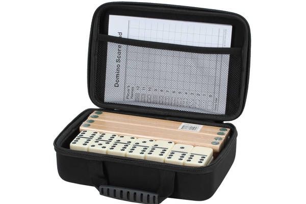 Dominoes: Double 6 Jumbo with Racks in Case