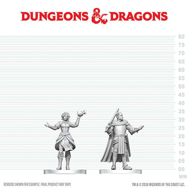 D&amp;D Nolzur's Marvelous Miniatures: Unpainted Wave 29 Knight &amp; Mage Apprentice