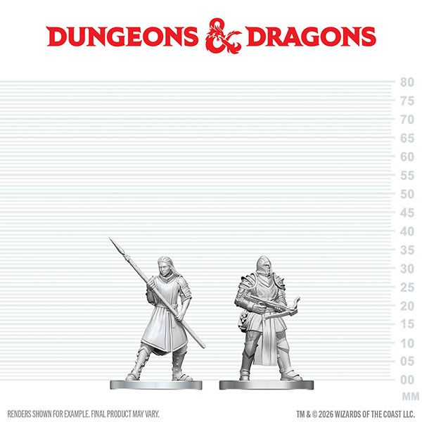 D&amp;D Nolzur's Marvelous Miniatures: Unpainted Wave 29 Town Guards