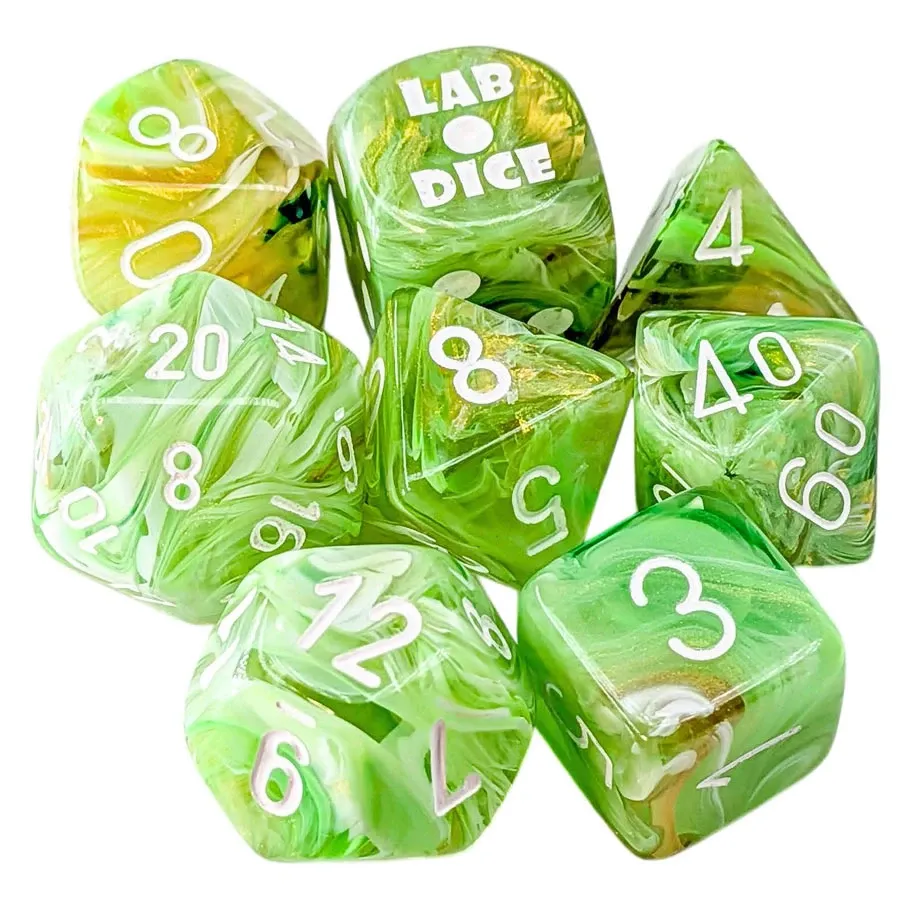 7-Die Set: Marble - Sour Green/White