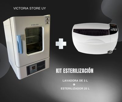 KIT ESTERILIZADOR + LAVADORA ULTRASÓNICA 3L - PREVENTA
