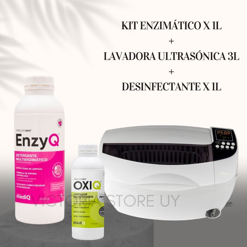 LAVADORA 3L + 1L DE ENZYQ + 1L DE OXIQ