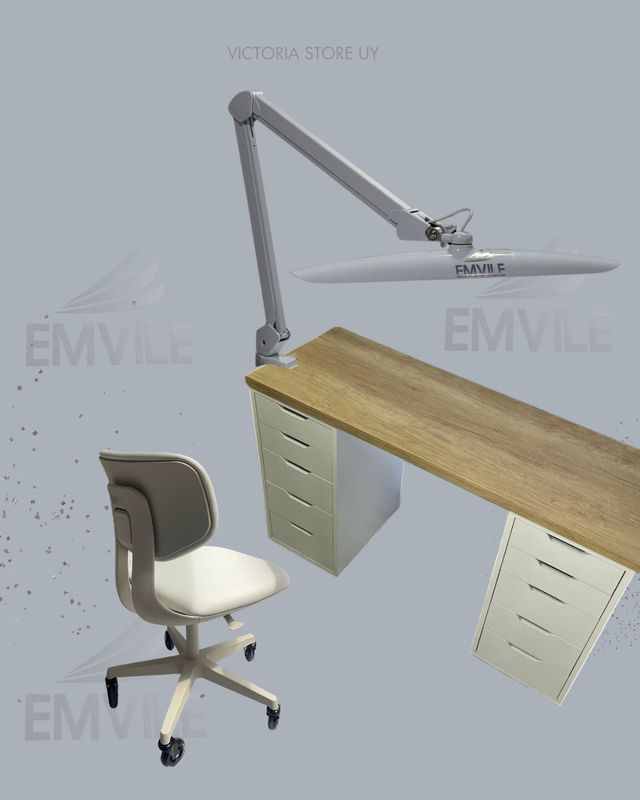 KIT ESCRITORIO ELEGANCE + SILLA CUR-PRO + LAMP GO PRO