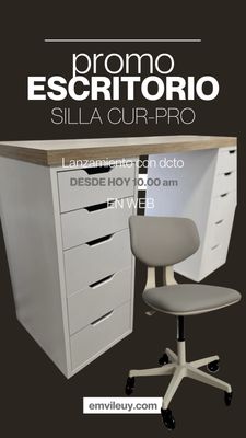 ESCRITORIO ELEGANCE + SILLA CUR-PRO