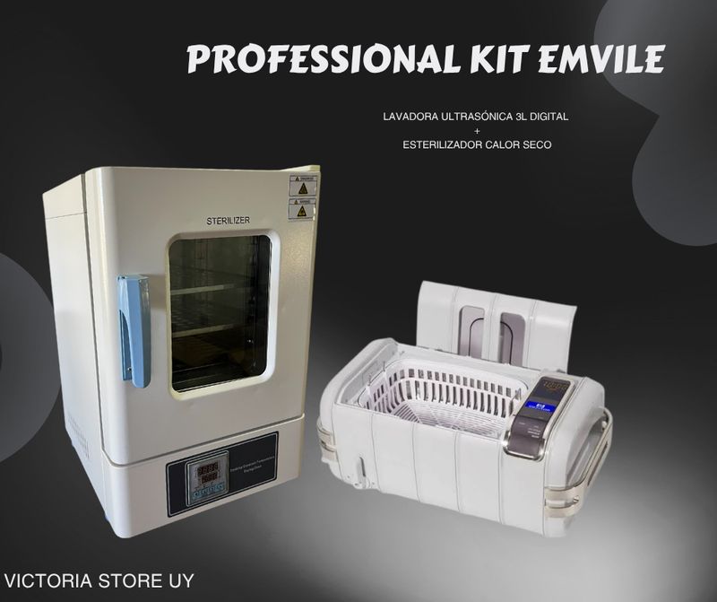 KIT:  ESTERILIZADOR + LAVADORA ULTRASÓNICA 3L DIGITAL