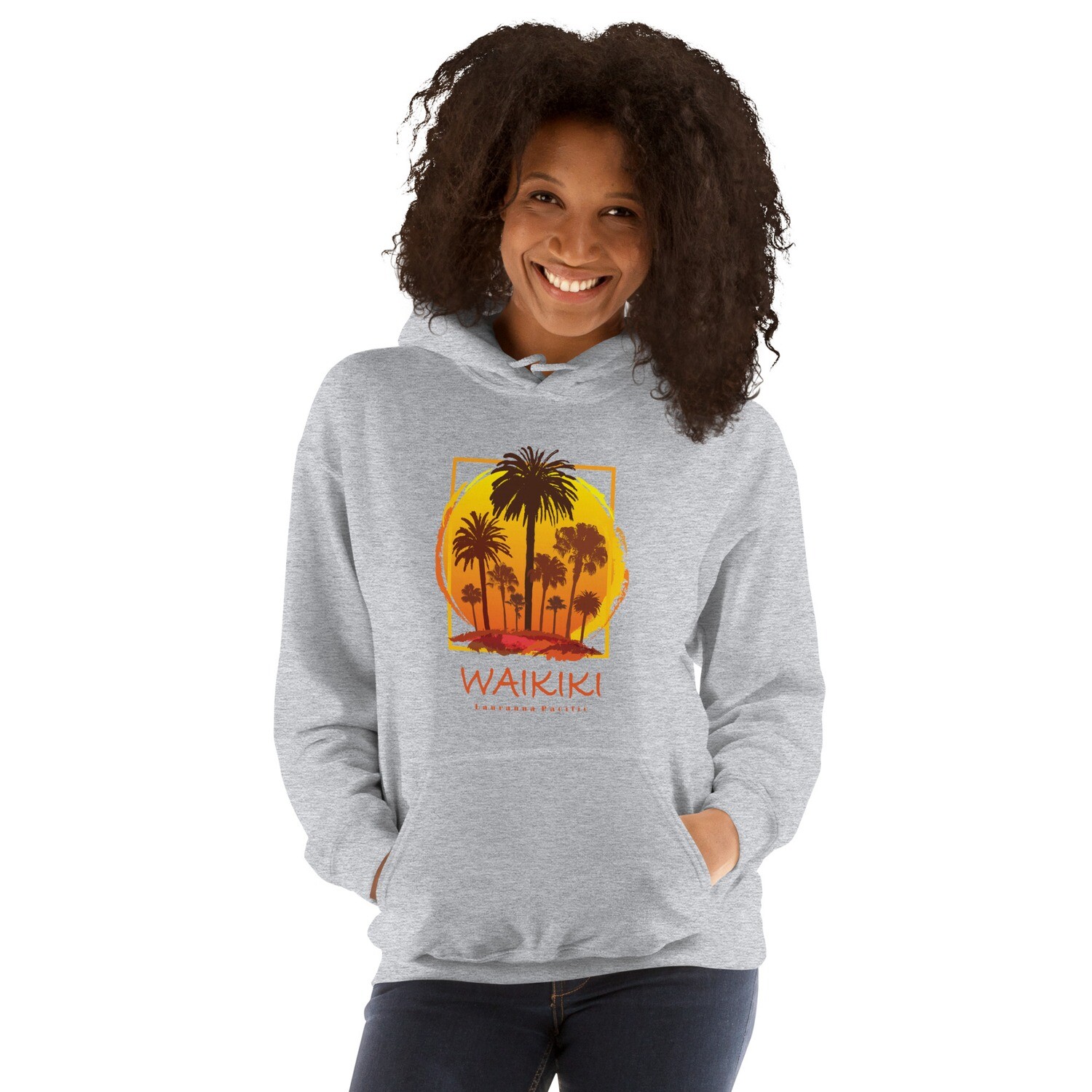 Waikiki Sunset Palms Unisex Hoodie