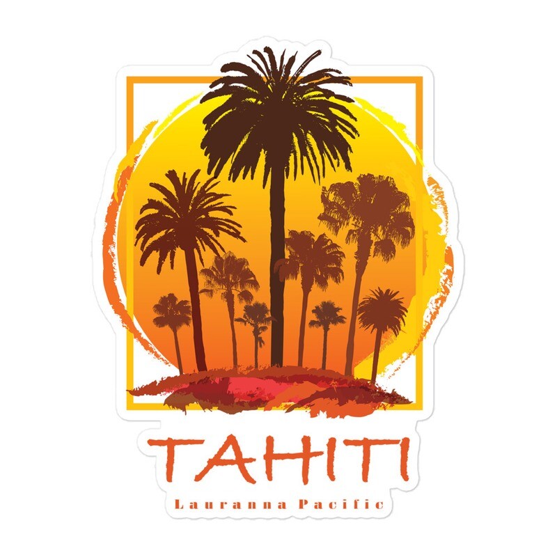 Tahiti Sunset Palms Sticker