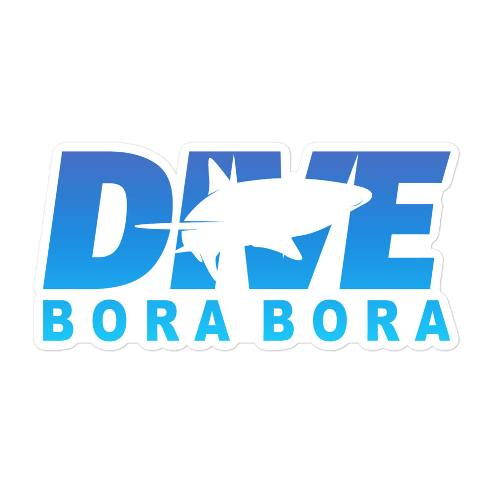 Bora Bora Shark Scuba Diving Sticker