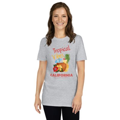 California Tropical Vibes Short-Sleeve Unisex T-Shirt