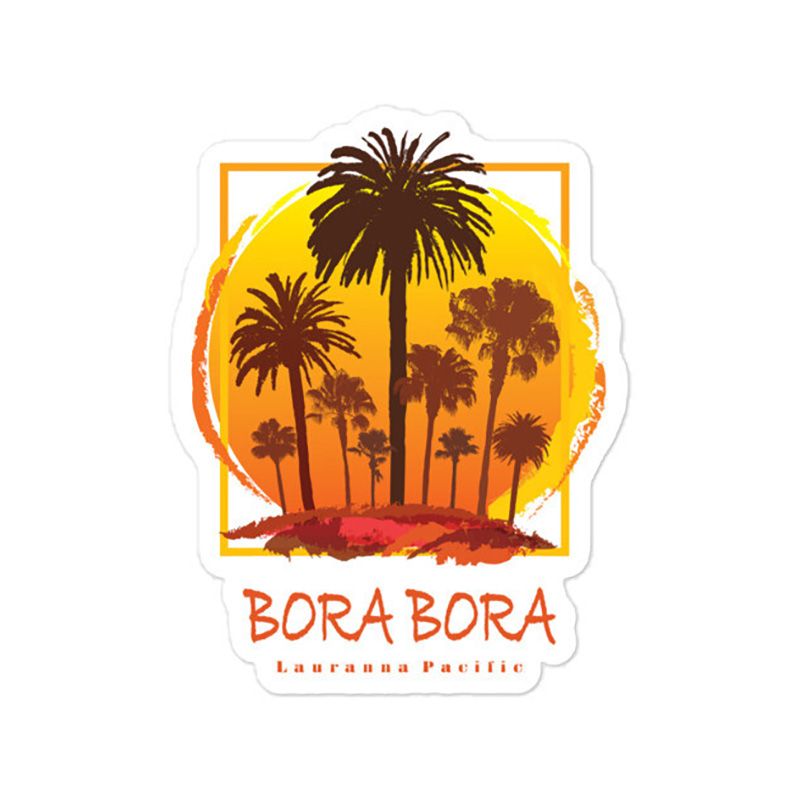 Sticker - Bora Bora Sunset Palms