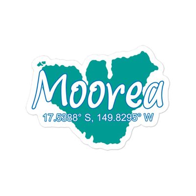 Sticker - Moorea Island Coordinates Sticker - Moorea Island Coordinates