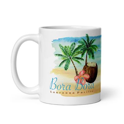 Bora Bora Beach Cocktail Coffee Mug Bora Bora Beach Cocktail Coffee Mug