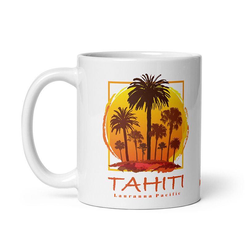 Tahiti Sunset Palms Coffee Mug