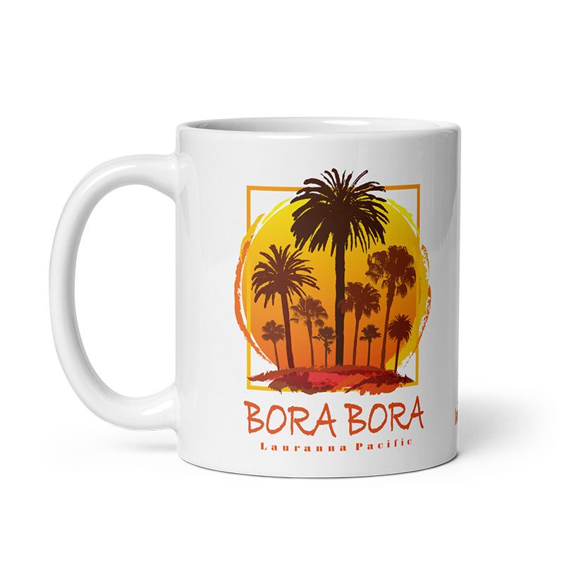 Bora Bora Sunset Palms Coffee Mug