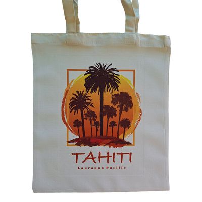 Canvas Tote Bag - Sunset Palms