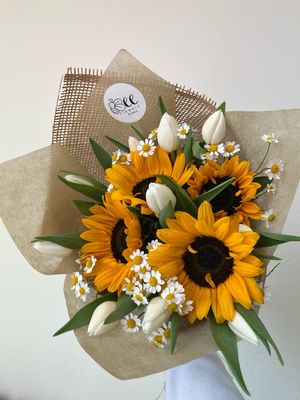 Tulips And Sunflowers