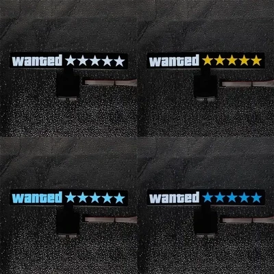 GTA V &#39;Wanted&#39; LED car sticker