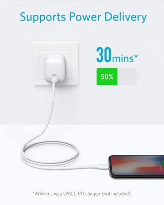 Anker Cable USB-C to Lightning MFi 60W 3A 6ft/1.8m 321 (White)